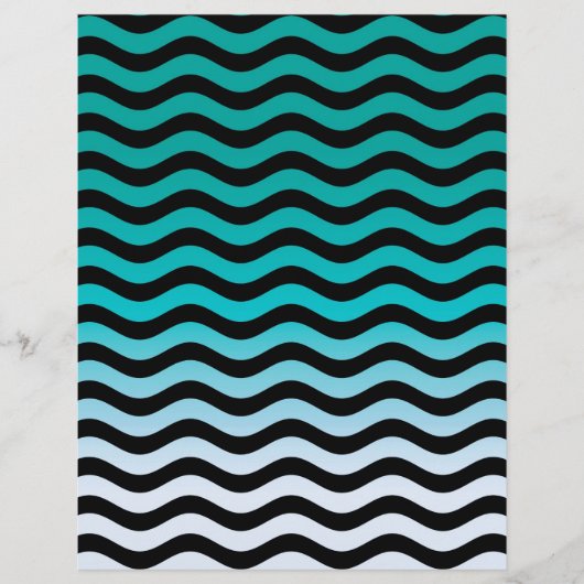 Wavy Turquoise Stripes Pattern (Front)