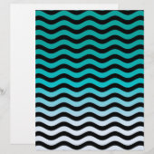Wavy Turquoise Stripes Pattern (Front/Back)