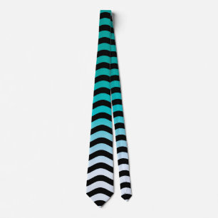 Wavy Turquoise Stripes Tie