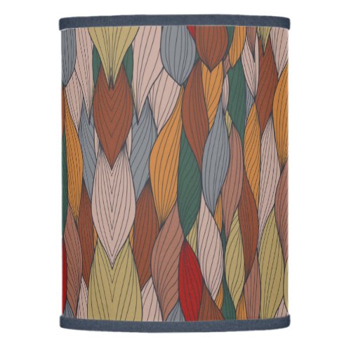 Wavy Unique Pattern with Pink Orange Brown Green Lamp Shade