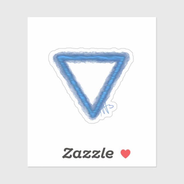 Wavy Water Element Alchemy Symbol Custom Sticker (Sheet)