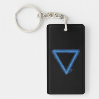 Wavy Water Element Alchemy Symbol Keychain