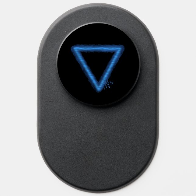 Wavy Water Element Alchemy Symbol PopSocket (Popsocket)