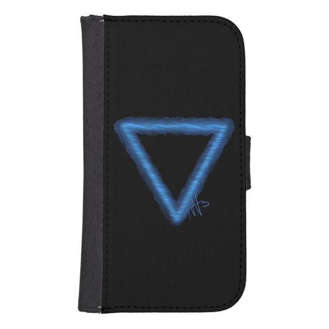 Wavy Water Element Alchemy Symbol Samsung Galaxy Wallet Case (Front)