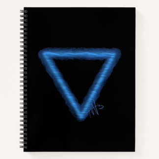 Wavy Water Element Alchemy Symbol Spiral Notebook