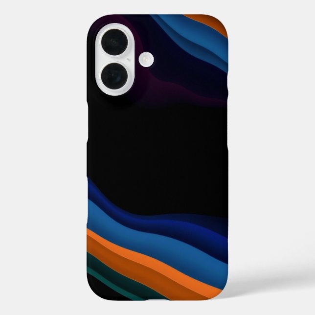 Wavy Waves: A Minimalist Abstract Case-Mate iPhone Case (Back)