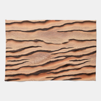 Wavy Wood‑Grain Pattern  Kitchen Towel