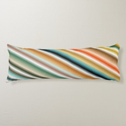 Wavy Zigzag Multicolored Pattern Body Pillow
