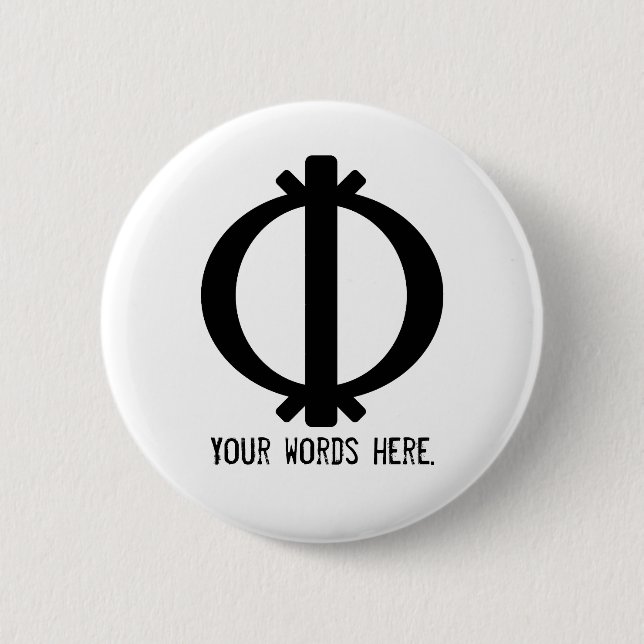 Wawa Aba | Symbol of Toughness and Resilience Button (Front)