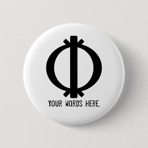 Wawa Aba   Symbol of Toughness and Resilience Button