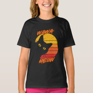 Wawa Meow Retro sunset T-Shirt