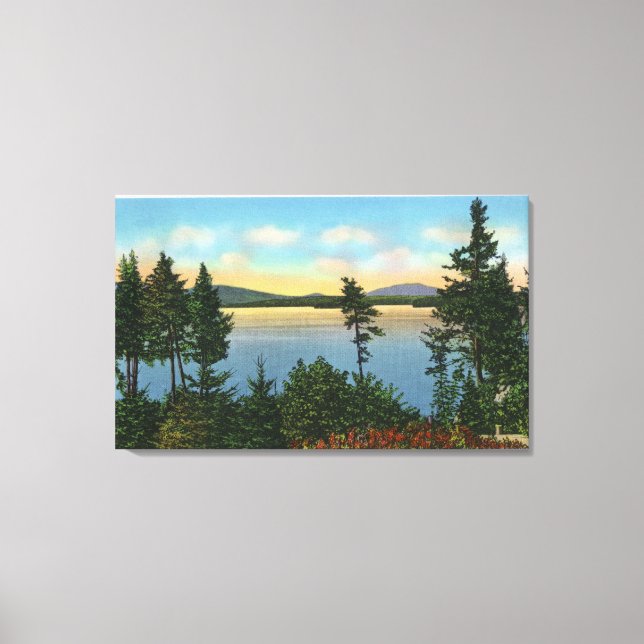 Wawbeek Club View of Upper Saranac Lake Canvas Print (Front)