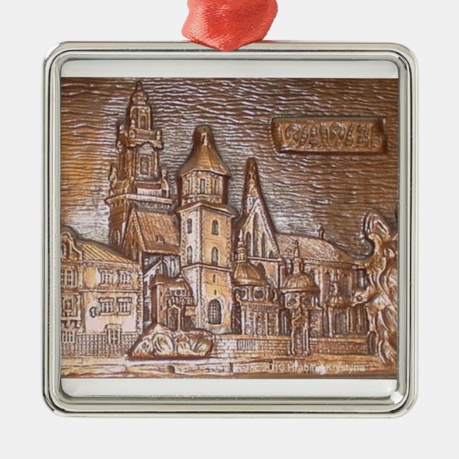 WAWEL CASTLE IN KRAKOW POLAND METAL ORNAMENT (Front)