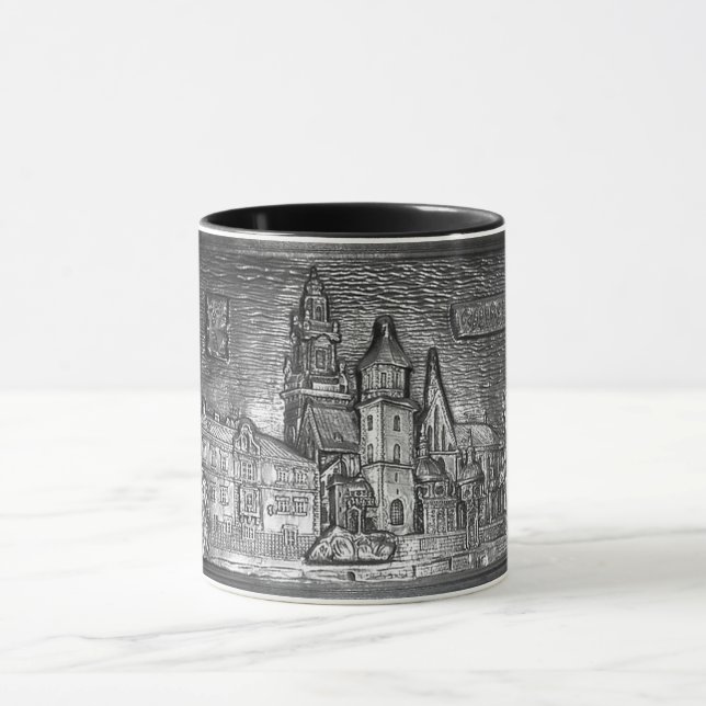 WAWEL CASTLE KRAKOW POLAND PEWTER MUG (Center)