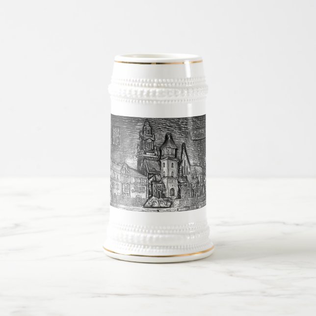 WAWEL CASTLE KRAKOW POLAND PEWTER MUG (Center)
