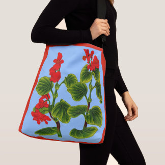 wax begonia print wax begonias print crossbody bag