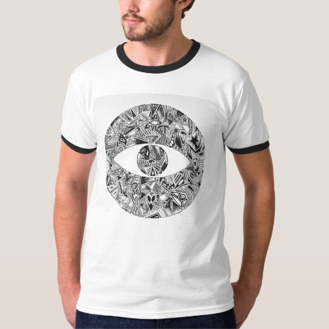 Wax Clothing Alien Eye old school hip hop t-shirt (Front)