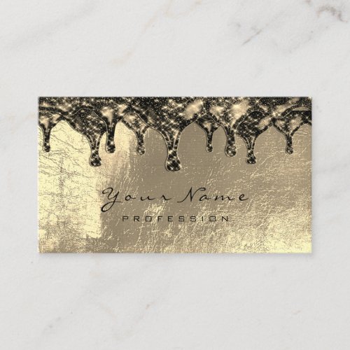 Wax Epilation Depilation Brown Sepia Gold Sparkly Business Card