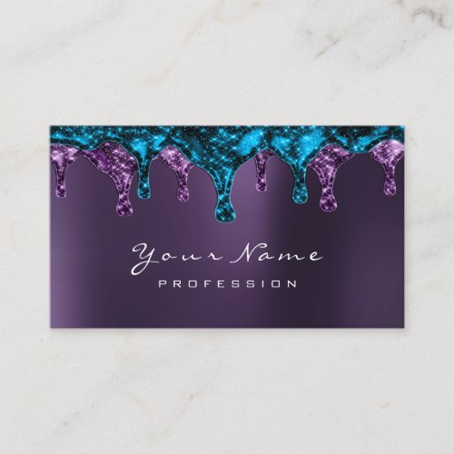 Wax Epilation Depilation Nails Blue Purple Violet Business Card