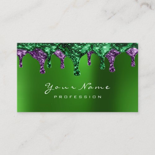 Wax Epilation Depilation Nails  Emerald Violet Business Card