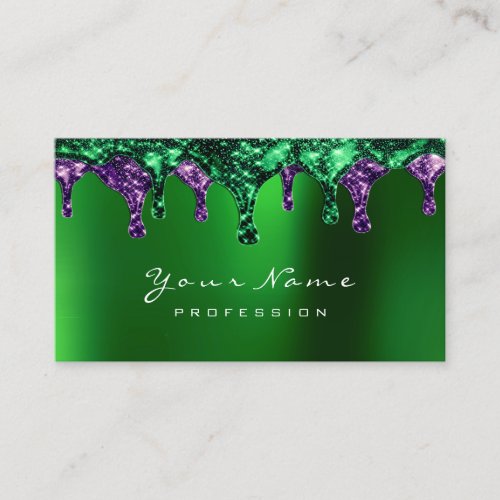 Wax Epilation Depilation Nails Green Plum Violet Business Card