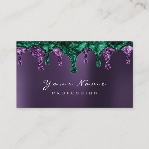 Wax Epilation Depilation Nails Green Purple Violet Business Card