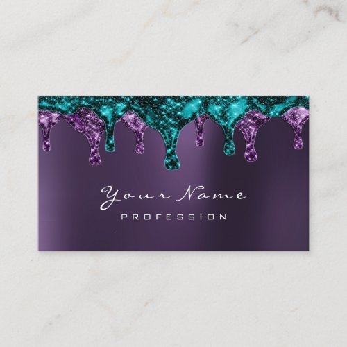 Wax Epilation Depilation Nails Teal  Purple Violet Business Card