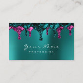 Wax Epilation Pink Depilation Violet Nails Teal Business Card (Front)