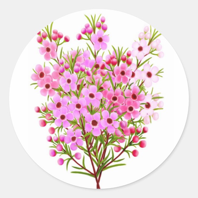 Wax Flower Bouquet Sticker (Front)