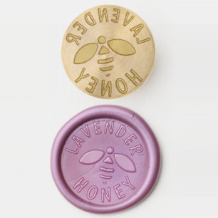 Wax LAVENDER HONEY Honeybee Honey Jar Lid   Seal Stamp