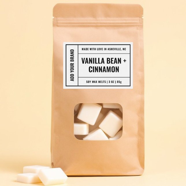 Wax Melt Minimalist Modern 3x2" Label  (Creator Uploaded)