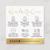 Wax Melts Safety Guide White & Gold Logo Card (Front)