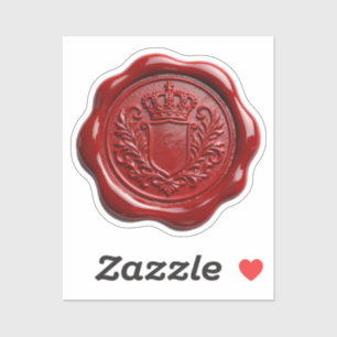Wax seal - Crest Crown & Laurel Wreath 4 Sticker