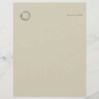 Wax Seal- Forgotten Archive- Minimalist Letterhead