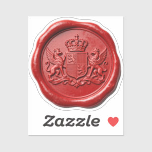 Wax Seal - Griffins Crest Crown & Banner 1 Sticker