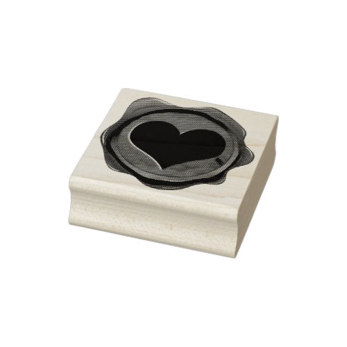 Wax Seal HEART  your ideas Rubber Stamp