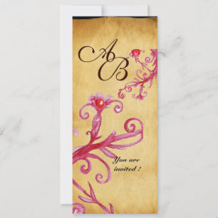 WAX SEAL MAGIC BERRIES MONOGRAM,Parchment Invitation