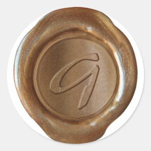 Wax Seal Monogram - Copper - Artistic G -