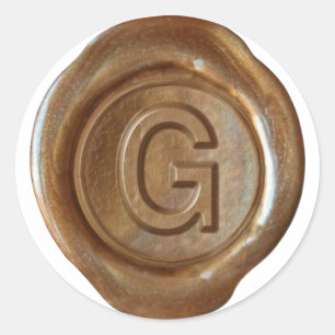 Wax Seal Monogram - Copper - Bold G -