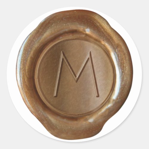 Wax Seal Monogram _ Copper _ ModernSlim M _