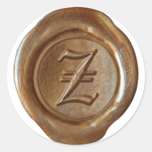 Wax Seal Monogram - Copper - Old English Z -
