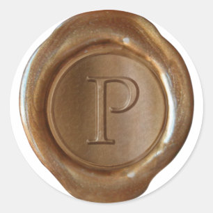 Wax Seal Monogram - Copper - Serif P -