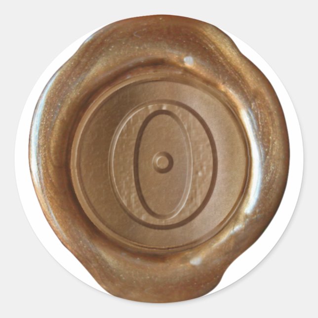 Wax Seal Monogram - Copper - Victorian O - (Front)