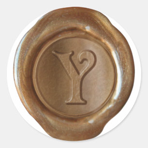 Wax Seal Monogram - Copper - Victorian Y -