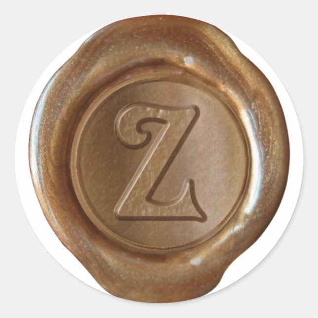Wax Seal Monogram - Copper - Victorian Z - (Front)