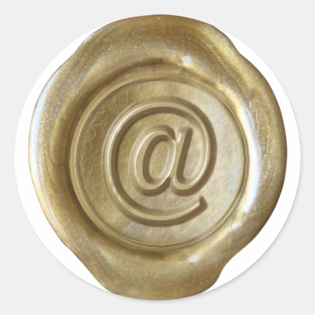 Wax Seal Monogram - Gold - Bold @ - (Front)
