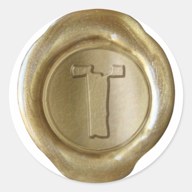 Wax Seal Monogram - Gold - Boulder T - (Front)