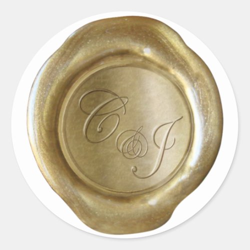 Wax Seal Monogram _ Gold _ CJ _ Carrie Custom