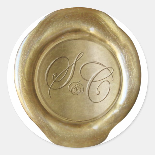 Wax Seal Monogram - Gold - S&C - Charmaine Custom (Front)