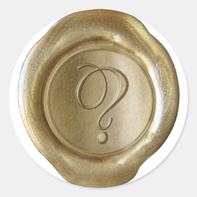 Wax Seal Monogram - Gold - Script ?- (Front)